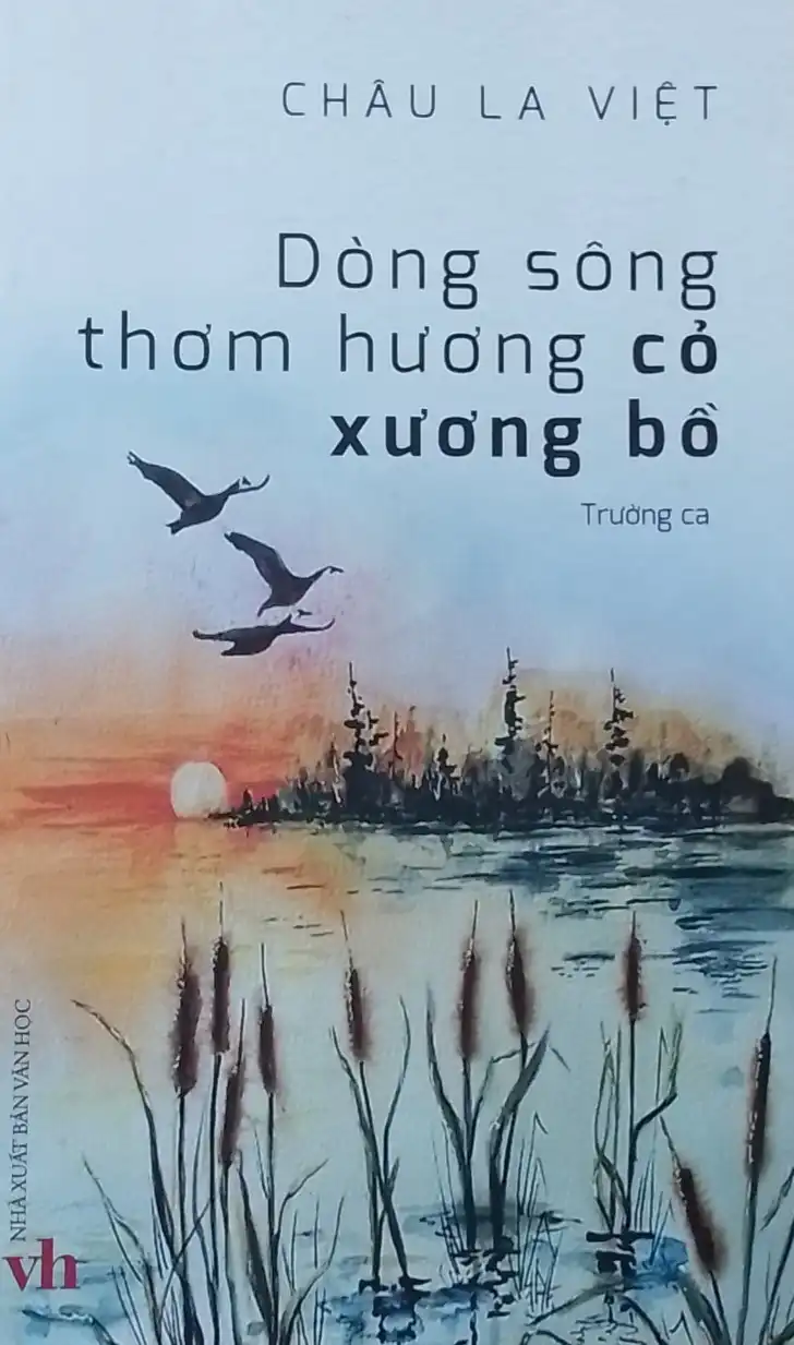 Bìa trường ca “Dòng sông thơm hương cỏ xương bồ”